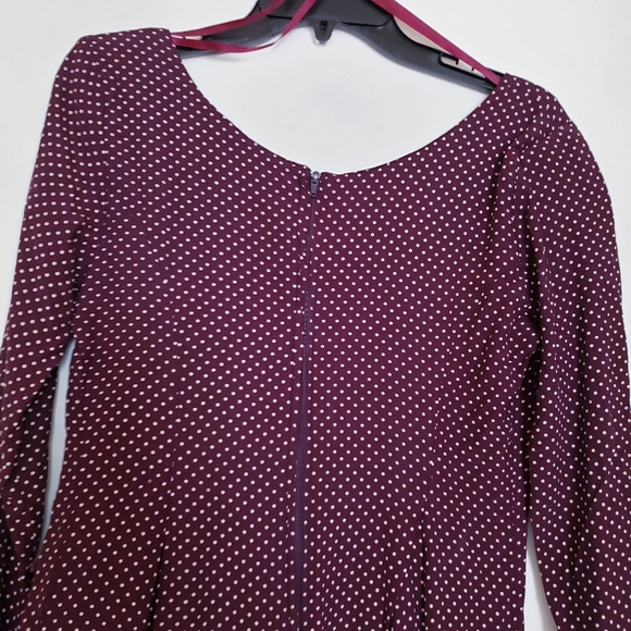 Vintage Express Burgundy Polka Dot Jumpsuit - Picture 9 of 11